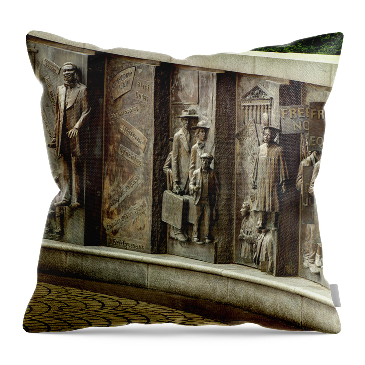 Monument Throw Pillow featuring the photograph South Carolina African-American History Momument by Mike Eingle