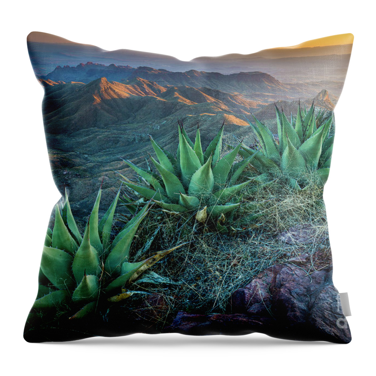 America Throw Pillow featuring the photograph South Rim Twilight by Inge Johnsson