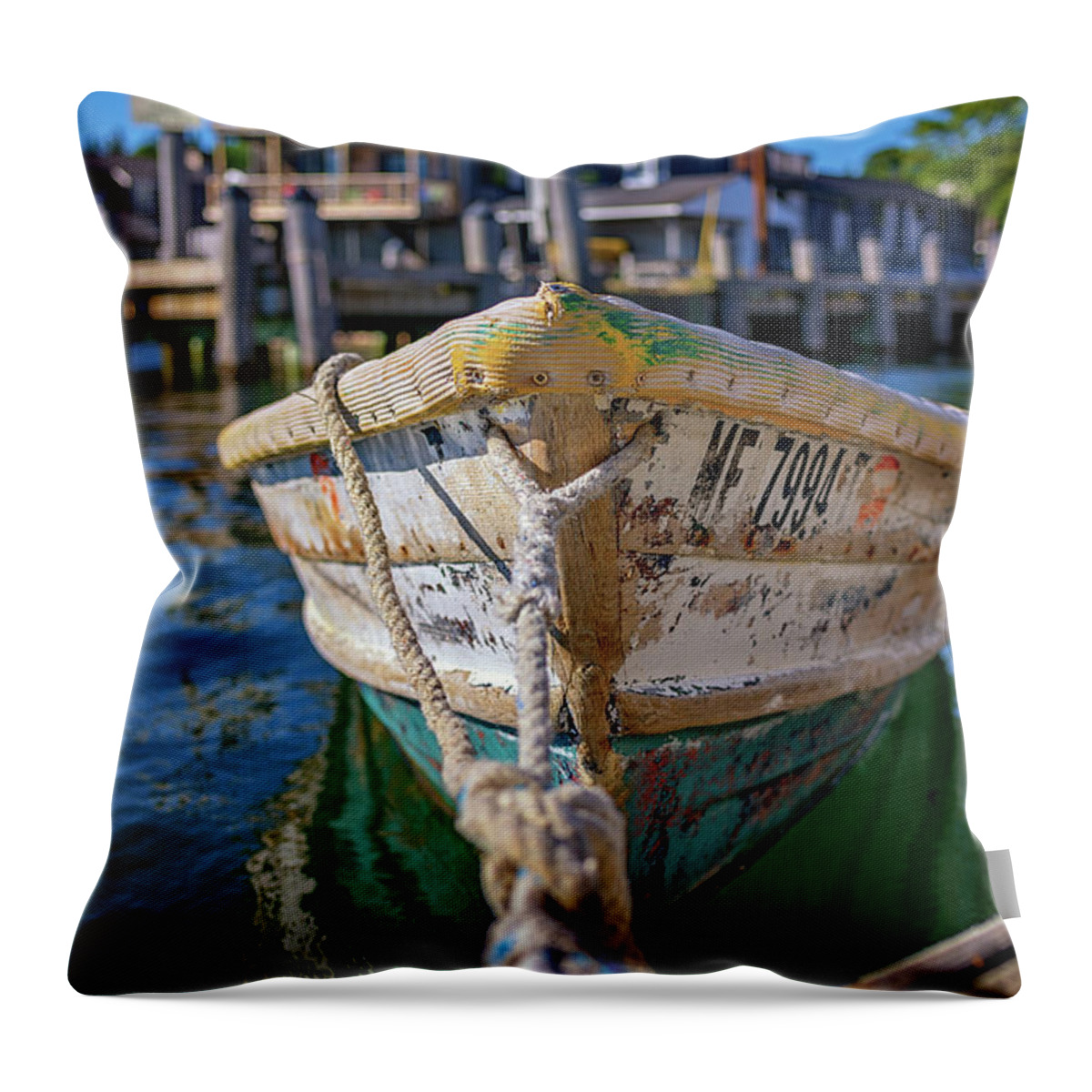 Southwest Harbor Throw Pillow featuring the photograph Southwest Harbor by Rick Berk