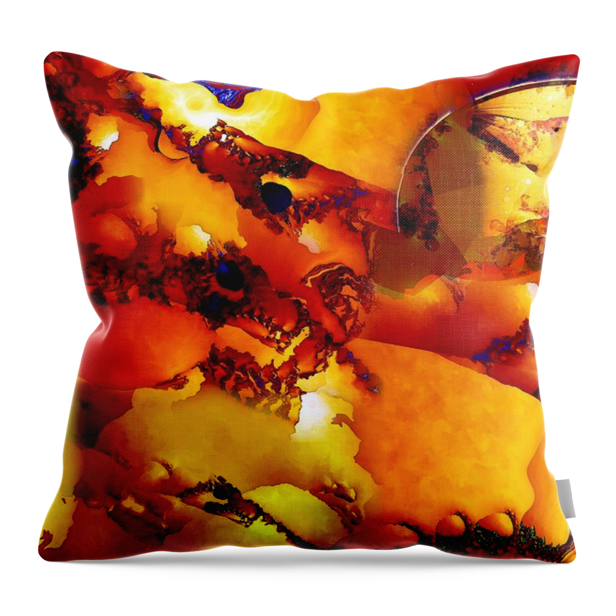 Abstract Throw Pillow featuring the digital art Southwest by Ronald Bissett