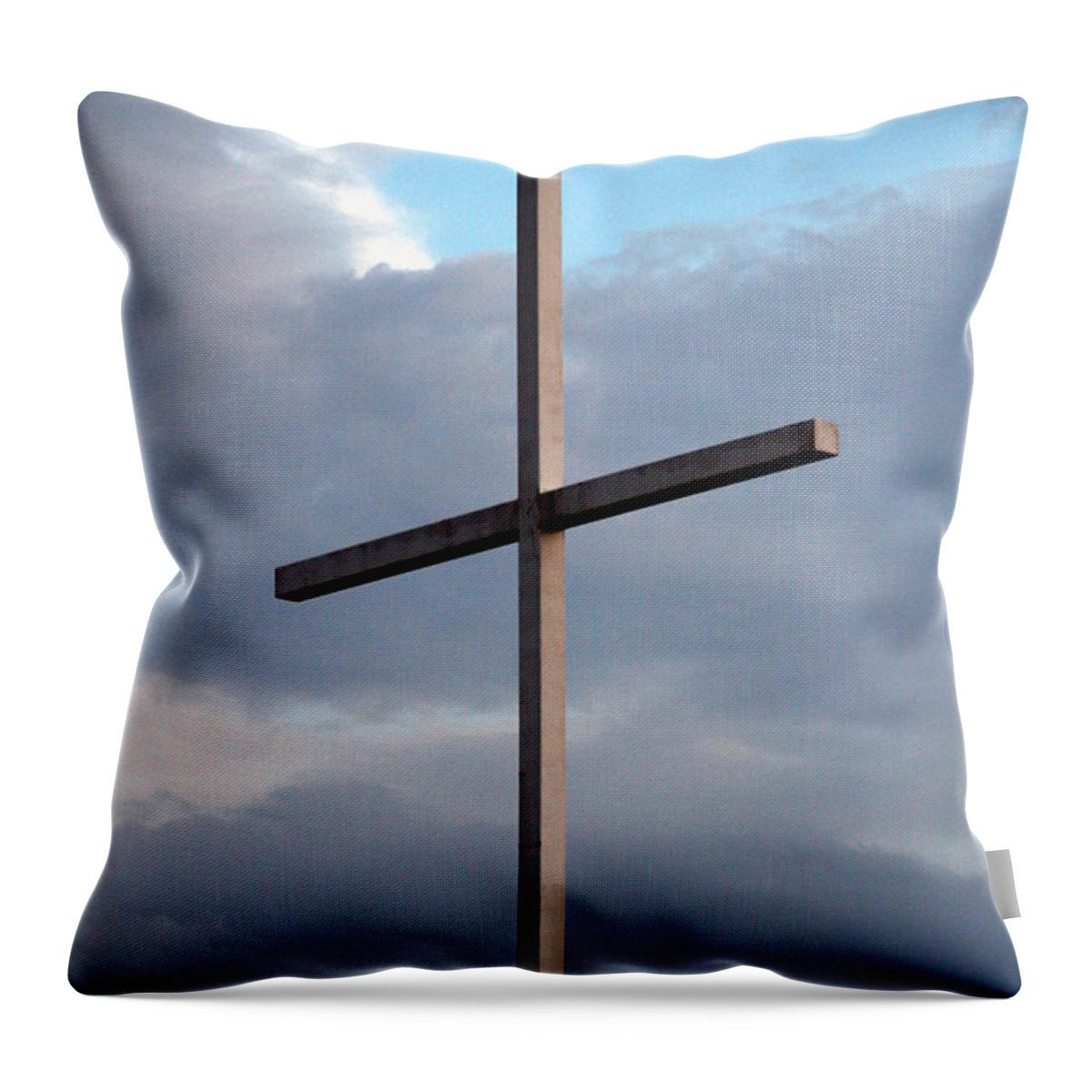 Cross Throw Pillow featuring the photograph Sovereignty by Elizabeth Hart