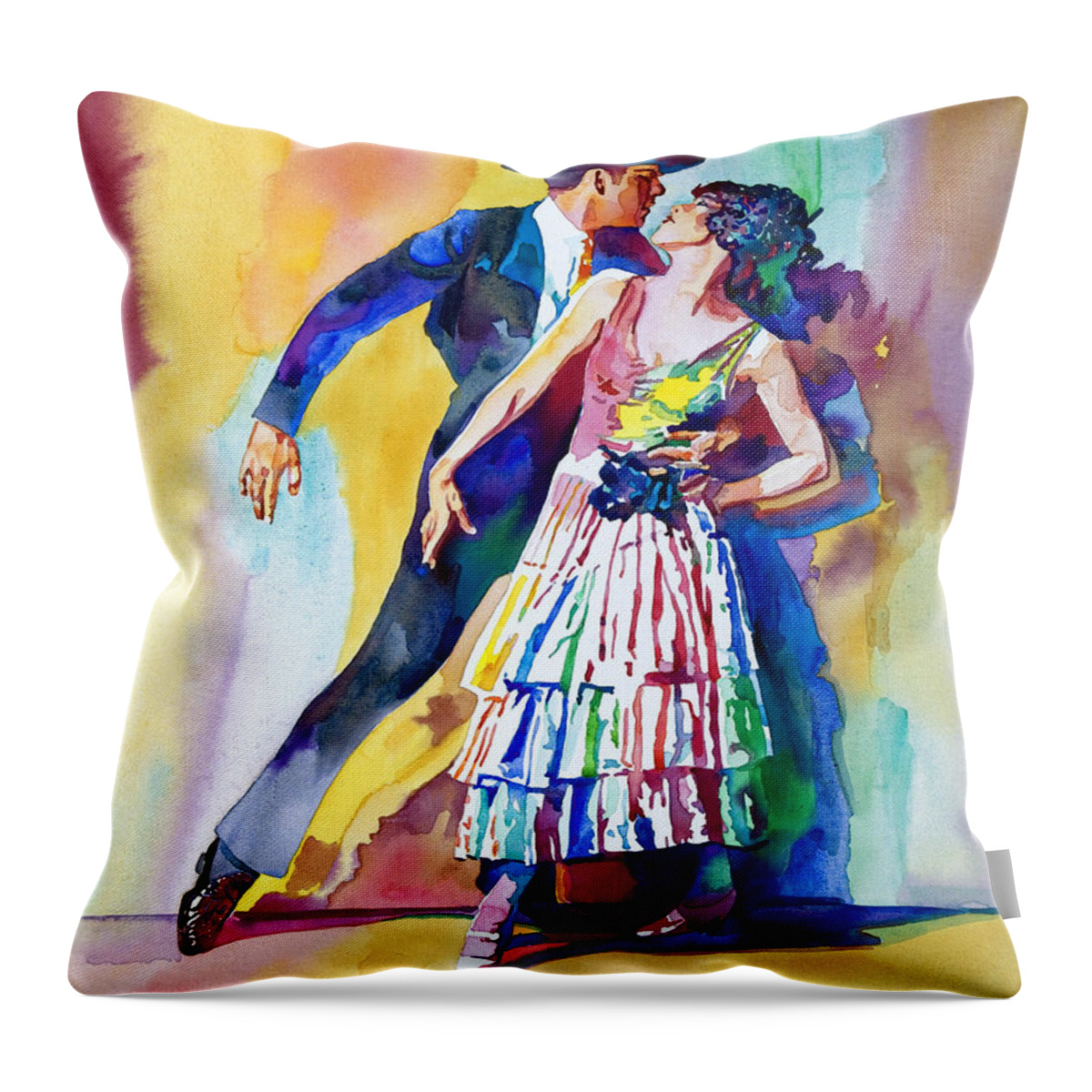 Romance Throw Pillow featuring the painting Spanish Dance by David Lloyd Glover
