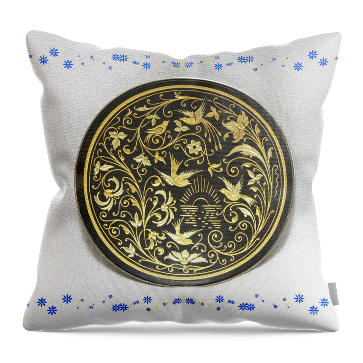 Plaque Throw Pillow featuring the photograph Spanish Plaque by Linda Phelps