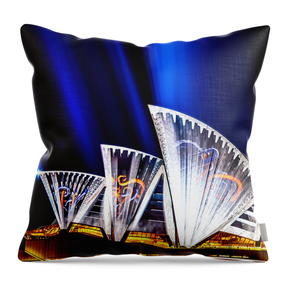Sydney Throw Pillow featuring the photograph Sparkling Blades by Az Jackson