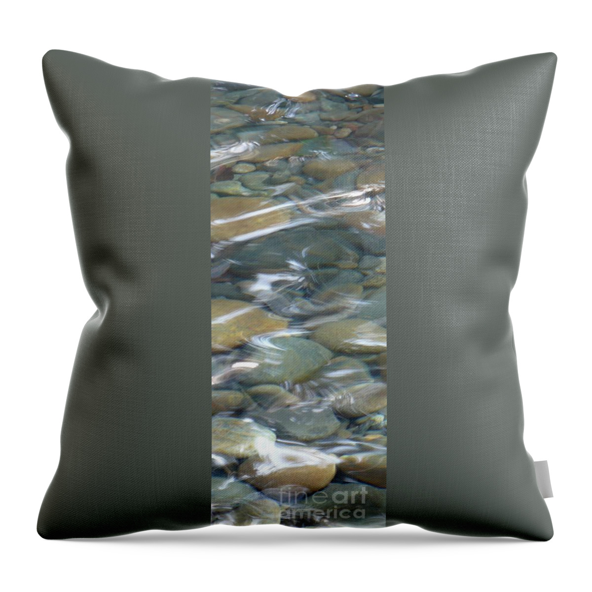 Sparkling Water Throw Pillow featuring the photograph Sparkling Water on Rocky Creek 1 by Carol Groenen