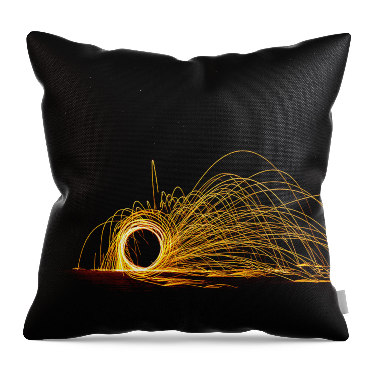 Steel Throw Pillow featuring the photograph Sparks 2 by Pelo Blanco Photo