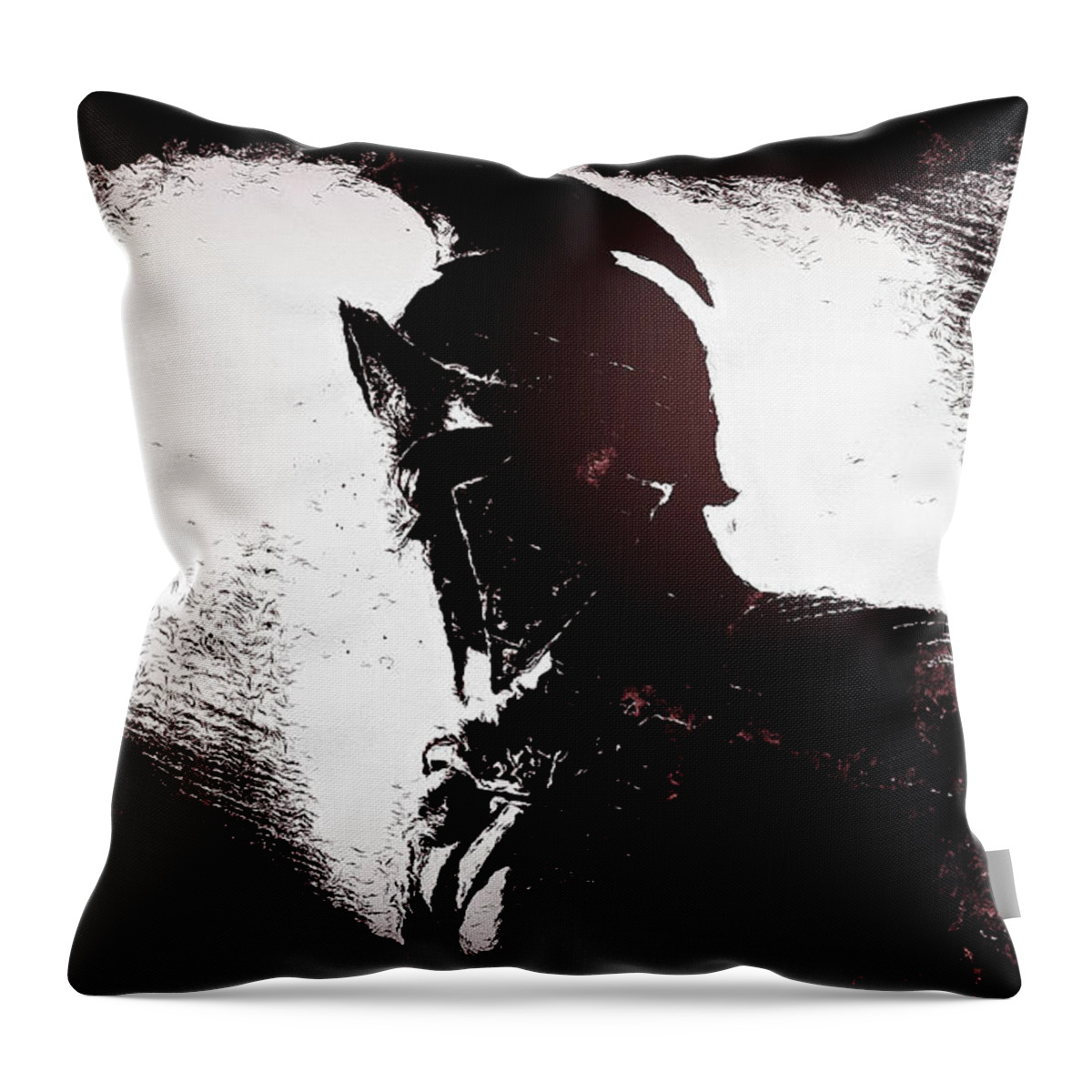 Spartan Warrior Throw Pillow featuring the painting Spartan Hoplite - 18 by AM FineArtPrints