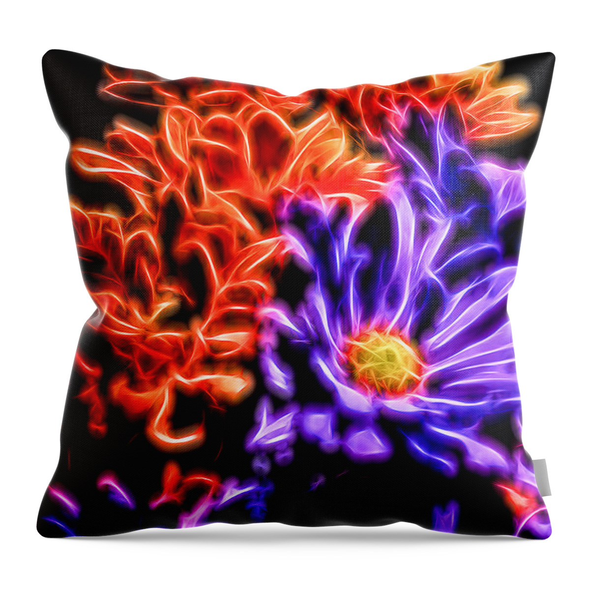 Topaz Glow Throw Pillow featuring the photograph Spatial Glow by Marshall Barth