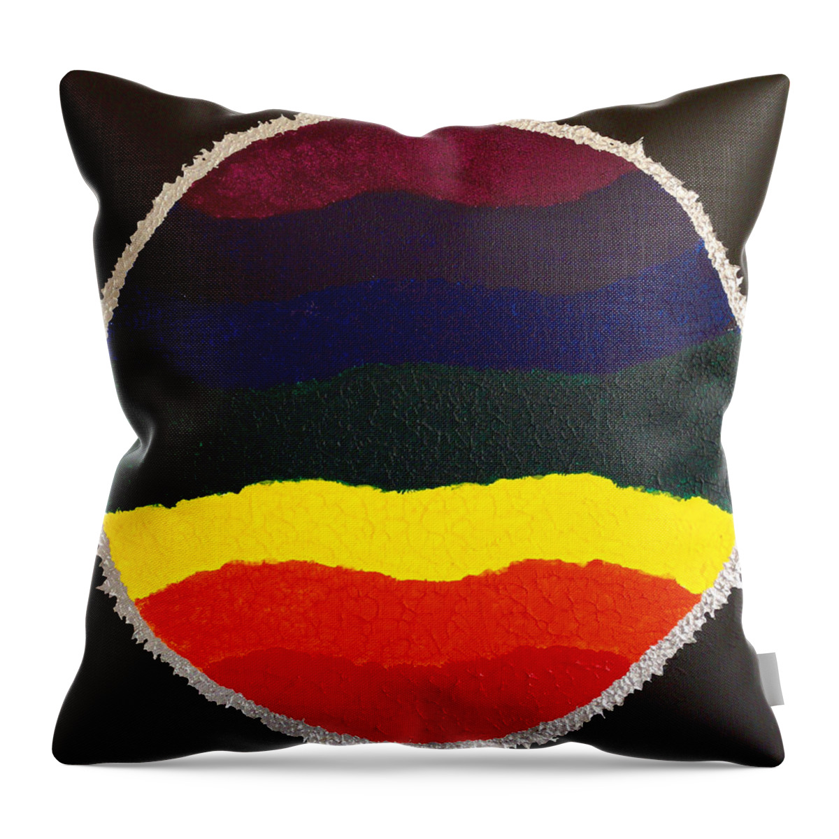 Acrylic Throw Pillow featuring the painting SPECT-Ra-L by Gary Sumner