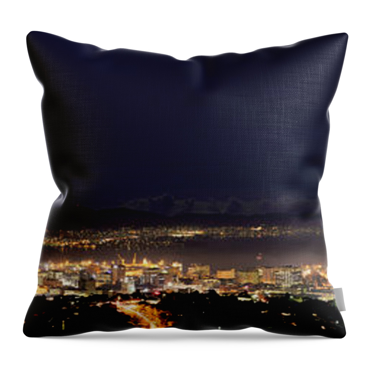 Spectra Throw Pillow featuring the photograph Spectra with Moonlit Sky by Anthony Davey