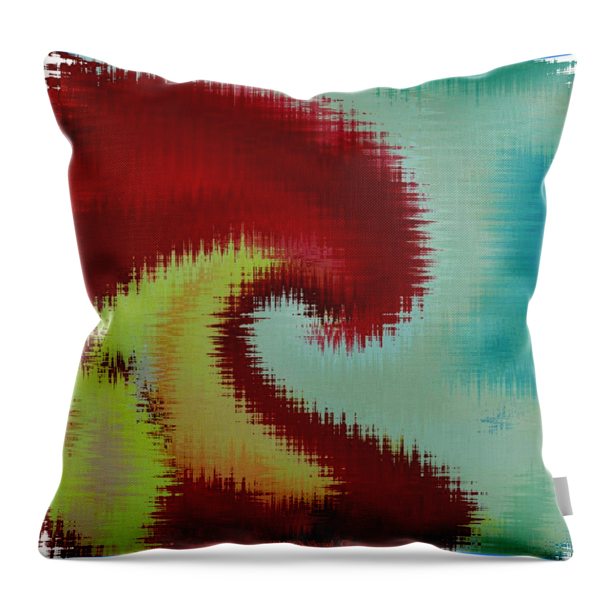 Art For Sale Throw Pillow featuring the digital art Spherical Colours by Sonali Gangane