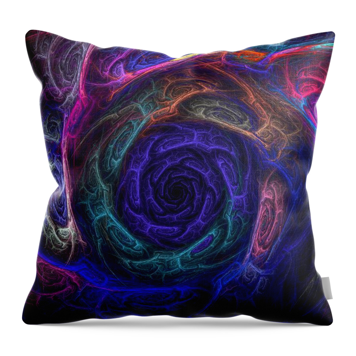 Gaukhar Yerk Throw Pillow featuring the photograph Spiral fractal by Gaukhar Yerk