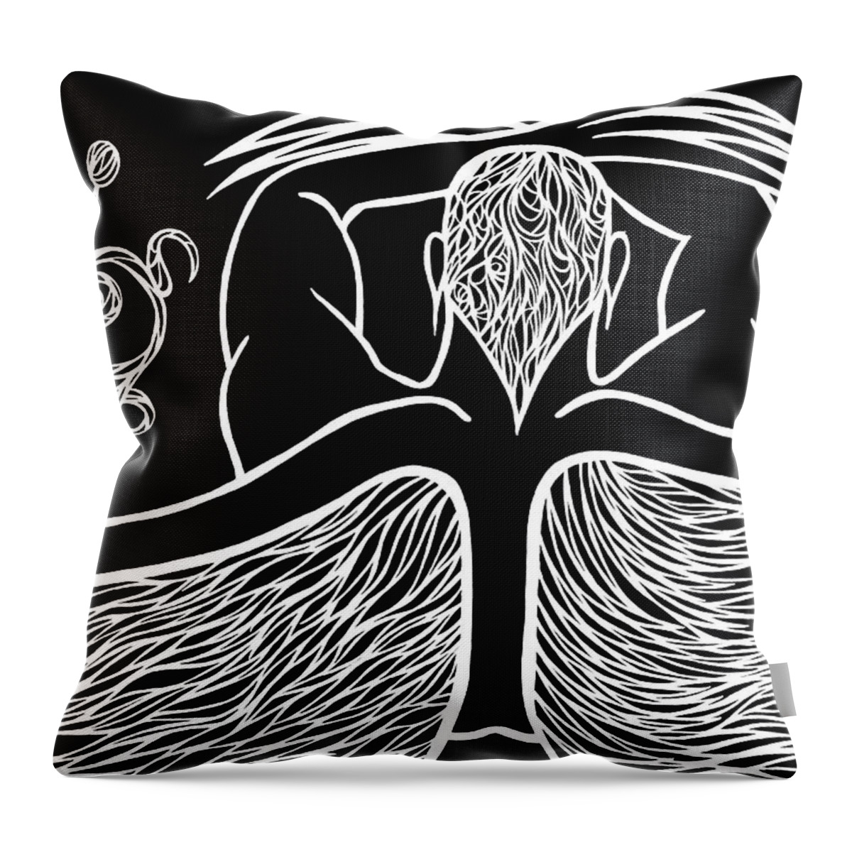 Jamie Lynn Gabrich Throw Pillow featuring the digital art Spirit II by JamieLynn Warber