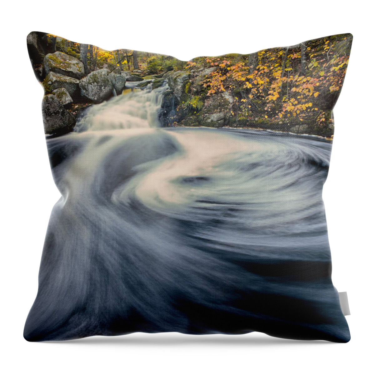 Waterfall Throw Pillow featuring the photograph Spirited Waters #1 by Irwin Barrett