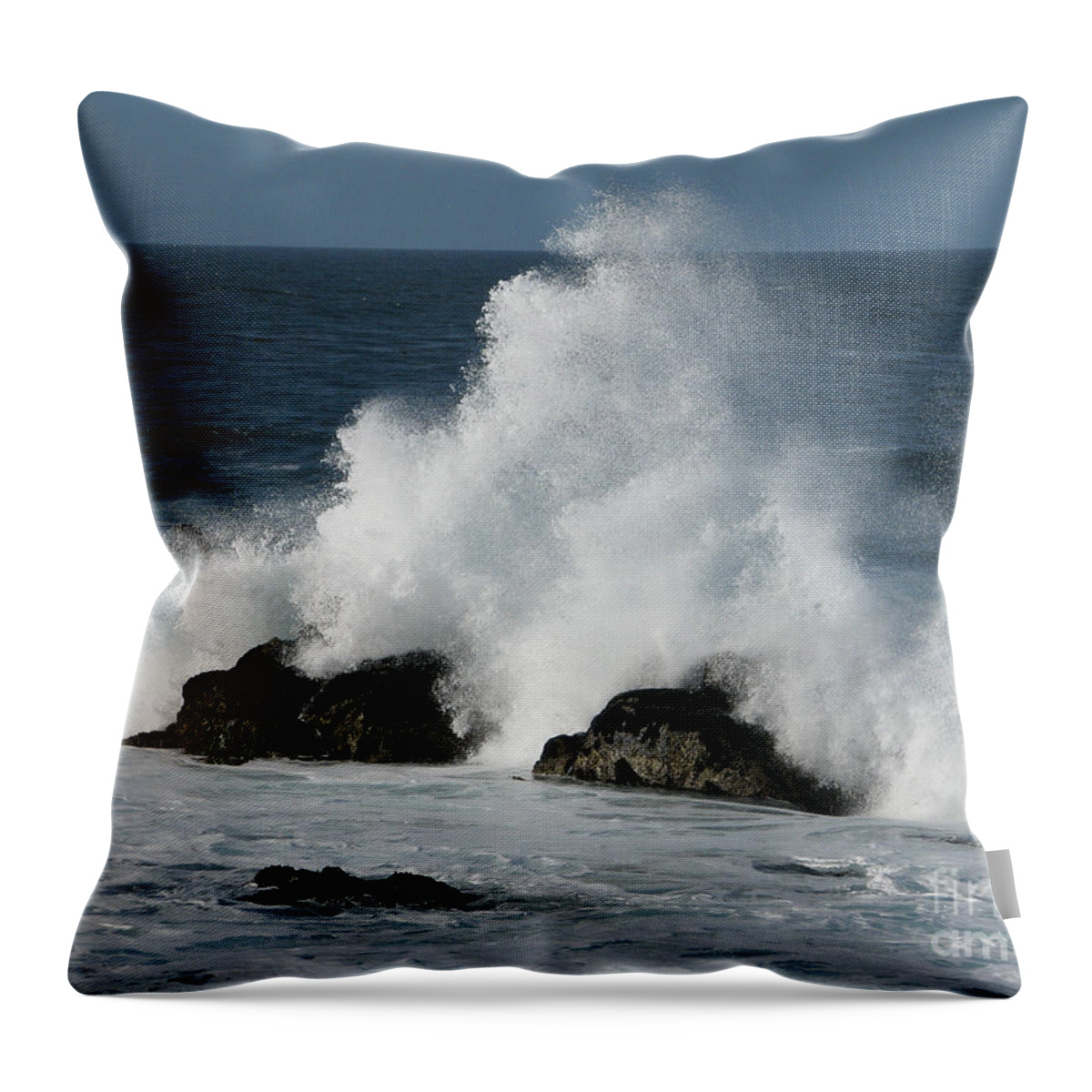 Pacific Grove Throw Pillow featuring the photograph Splash Pyramid by James B Toy