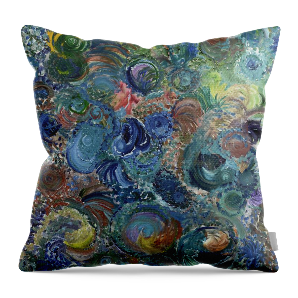 Painting Throw Pillow featuring the painting Splendid Mystery by Annette Hadley
