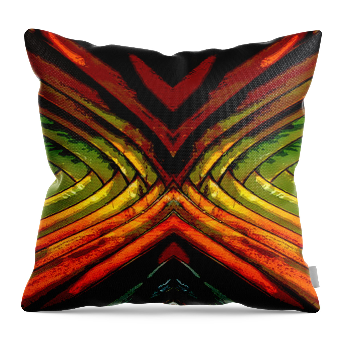 Abstract Throw Pillow featuring the digital art Split - Abstract by Michelle Constantine