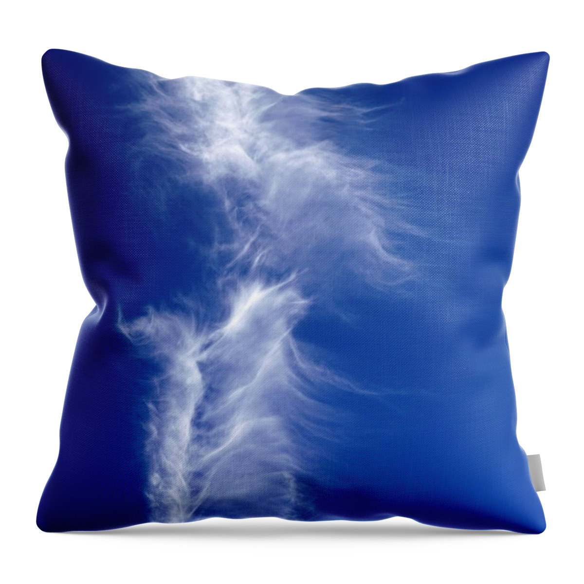 Cloud Throw Pillow featuring the photograph Split Decision as a Cloud by Kathy Barney