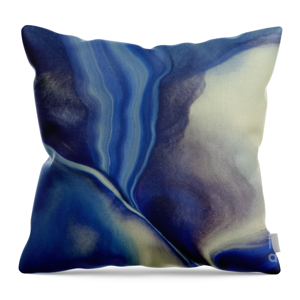 Abstract Throw Pillow featuring the painting Split View by Patti Schulze