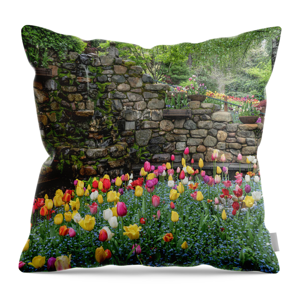 Crystal Hermitage Throw Pillow featuring the photograph Spring at Crystal Hermitage by Janis Knight