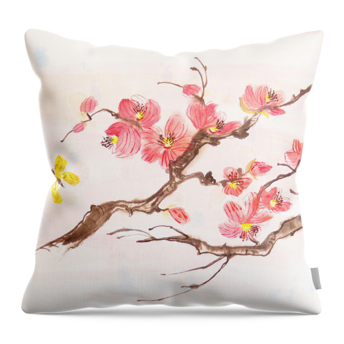 Top Artist Throw Pillow featuring the painting Spring Glory by Sharon Nelson-Bianco