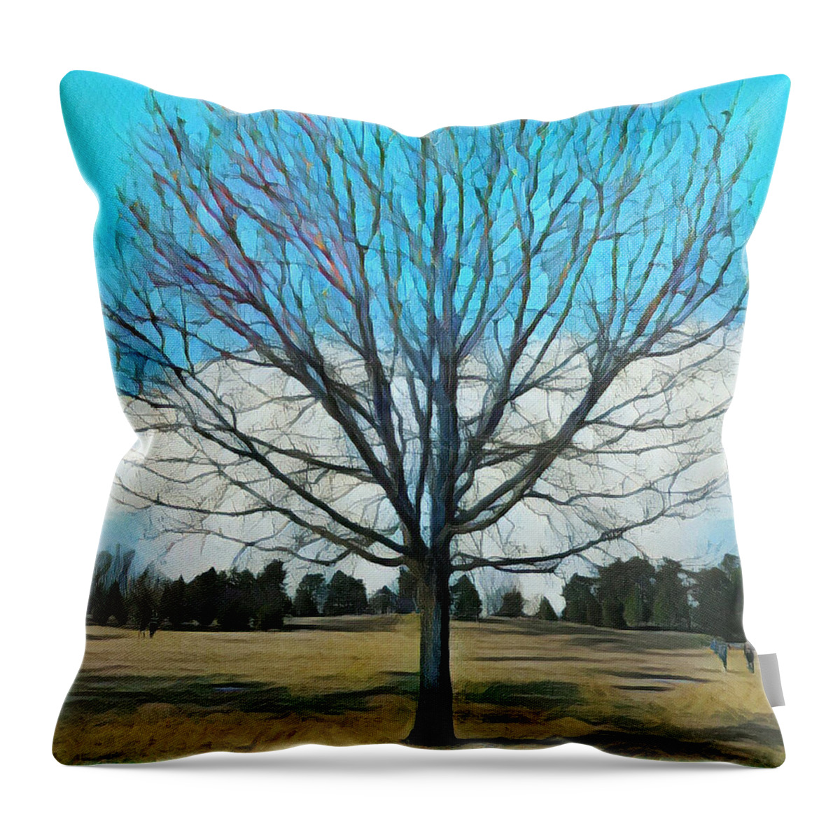 Como Park Throw Pillow featuring the digital art Spring in Saint Paul by Unhinged Artistry