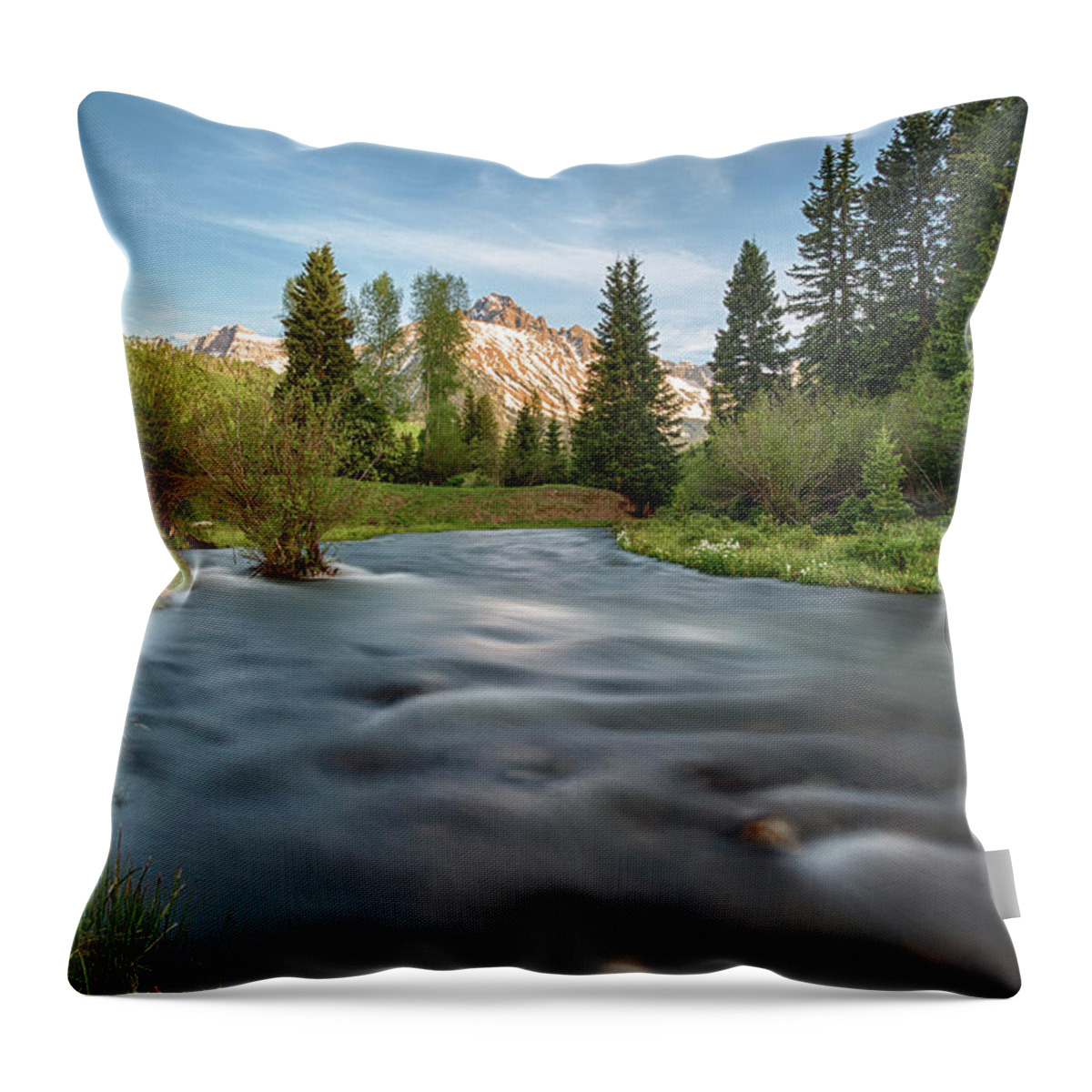 Stream Throw Pillow featuring the photograph Spring Melt by Denise Bush