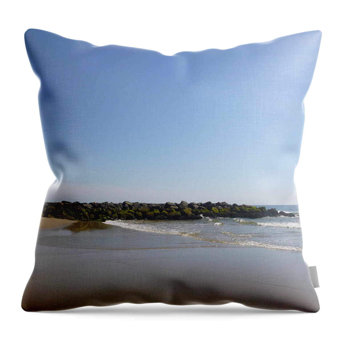 Spring Sea Throw Pillow featuring the photograph Spring Sea 3 by Ellen Paull