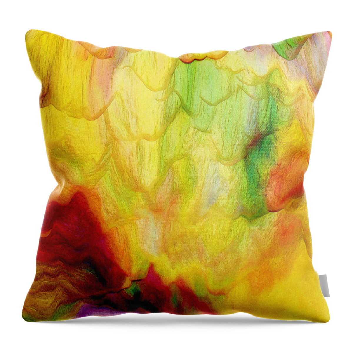 Digital Abstract Throw Pillow featuring the digital art Spring Two 030216 by Matthew Lindley