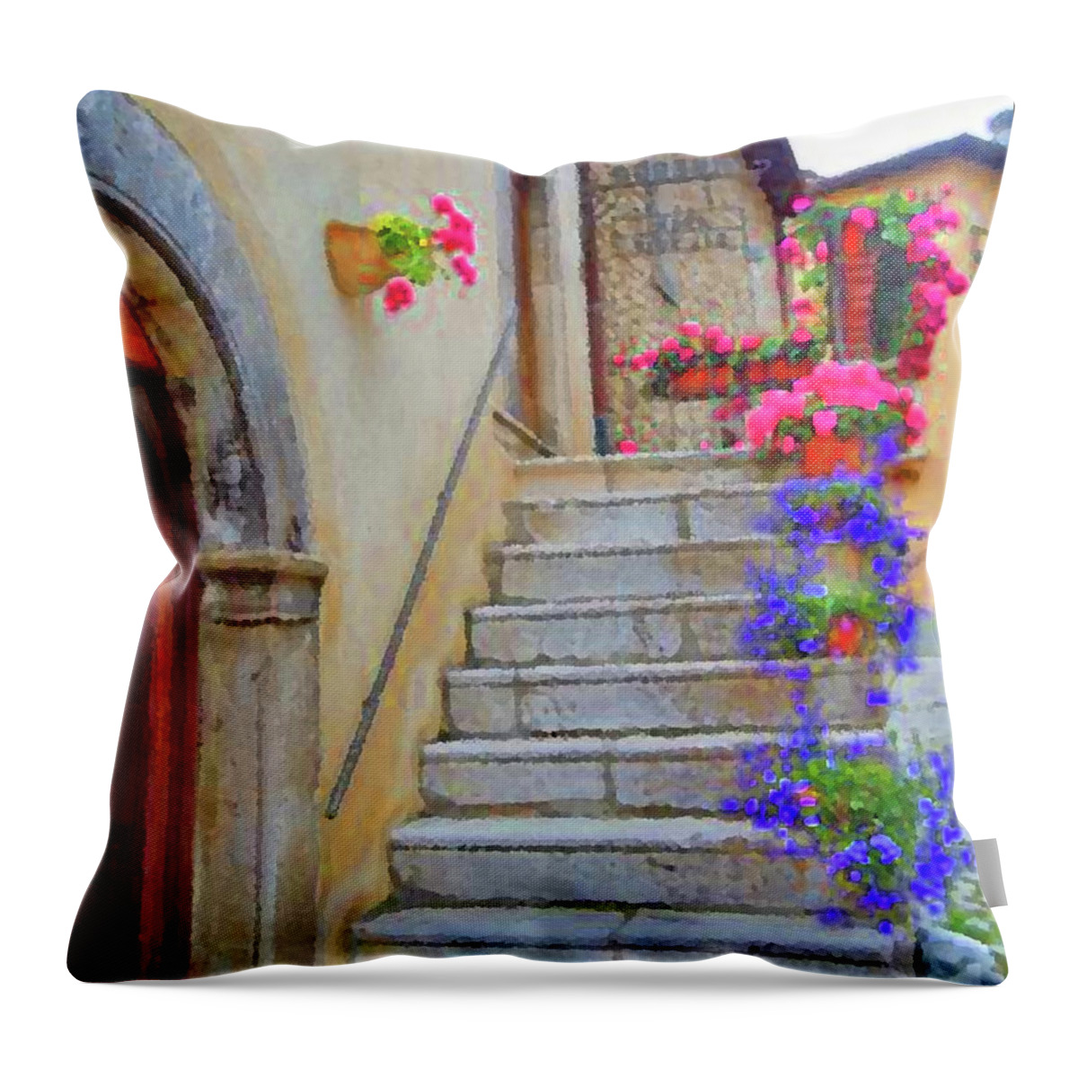  Throw Pillow featuring the photograph Springtime in Italy by Art Mantia