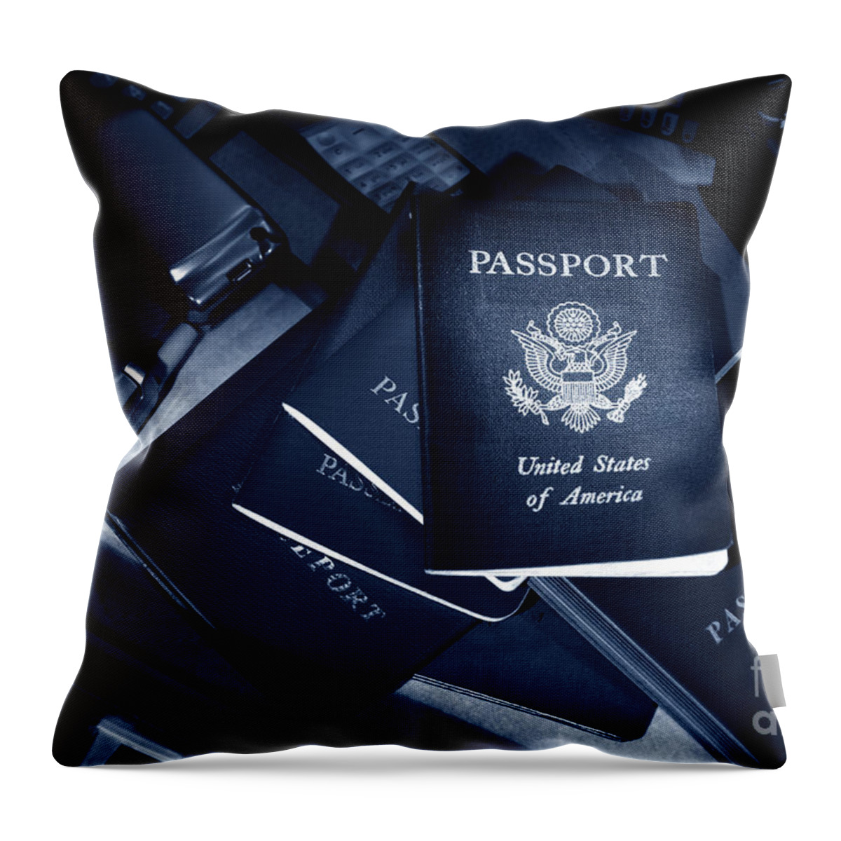 Passport Throw Pillow featuring the photograph Spy Games Two by Olivier Le Queinec