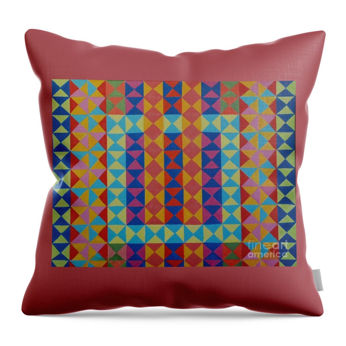 Alicia Maury Prints Throw Pillow featuring the painting Square by Alicia Maury