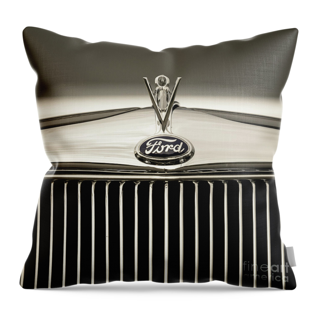 Automotive Throw Pillow featuring the photograph Square V8 by Dennis Hedberg