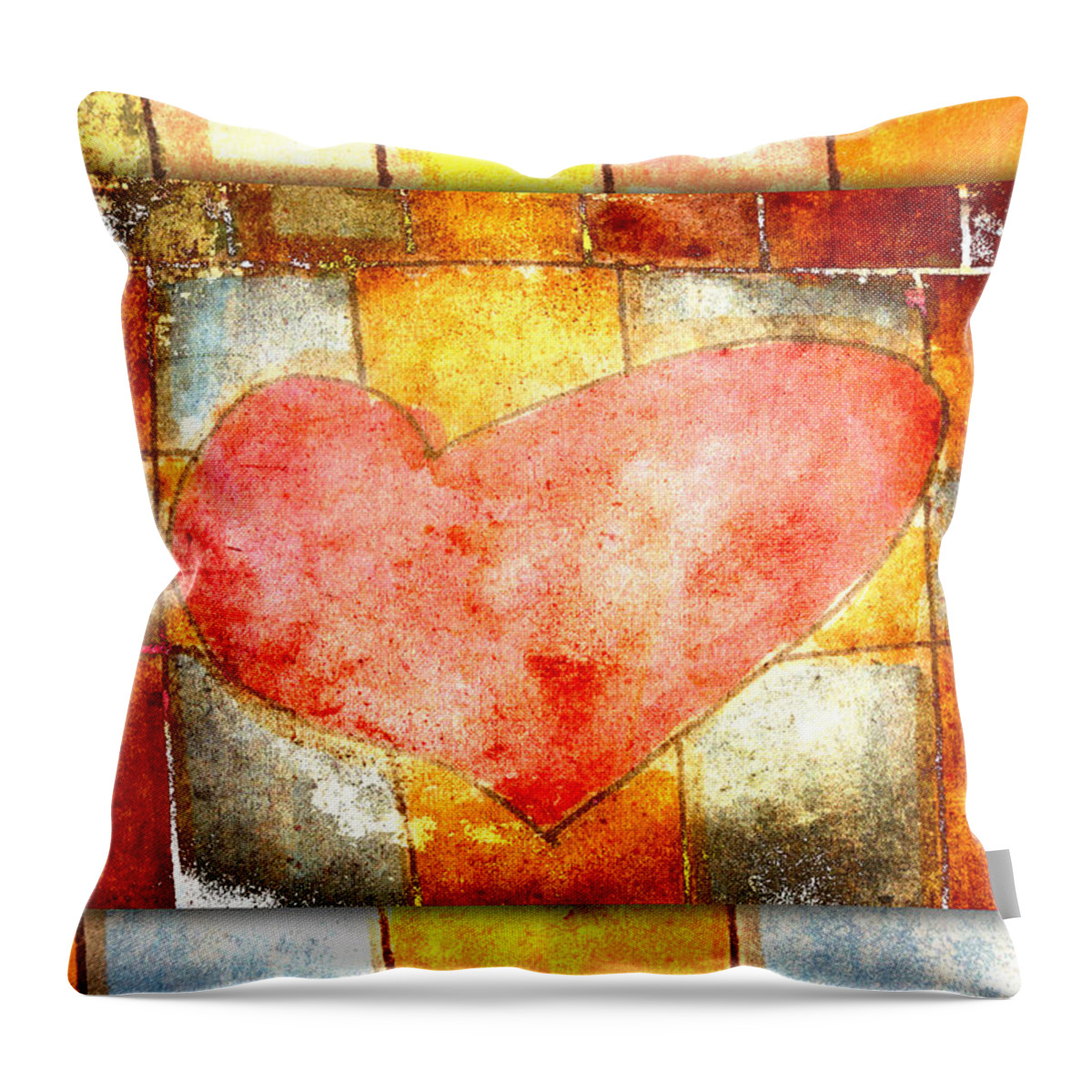 Heart Throw Pillow featuring the photograph Squared Heart by Carol Leigh