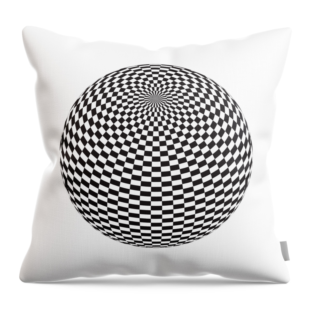 Abstract Throw Pillow featuring the digital art Squares On The Ball by Michal Boubin