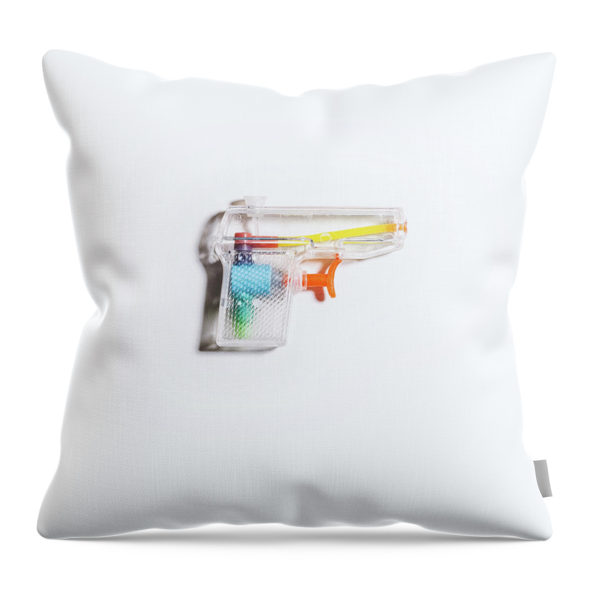 Still Life Throw Pillow featuring the photograph Squirt Gun by Scott Norris