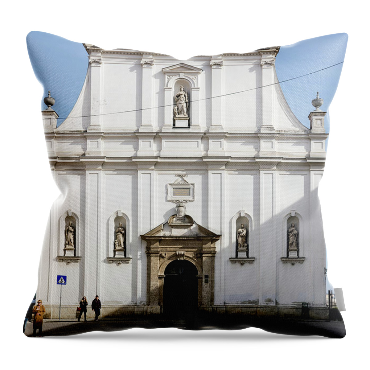 Zagreb Throw Pillow featuring the photograph St. Catherine's Church by Steven Richman