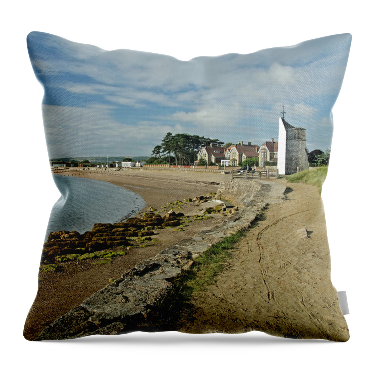 Europe Throw Pillow featuring the photograph St Helens, Bay and Beach by Rod Johnson
