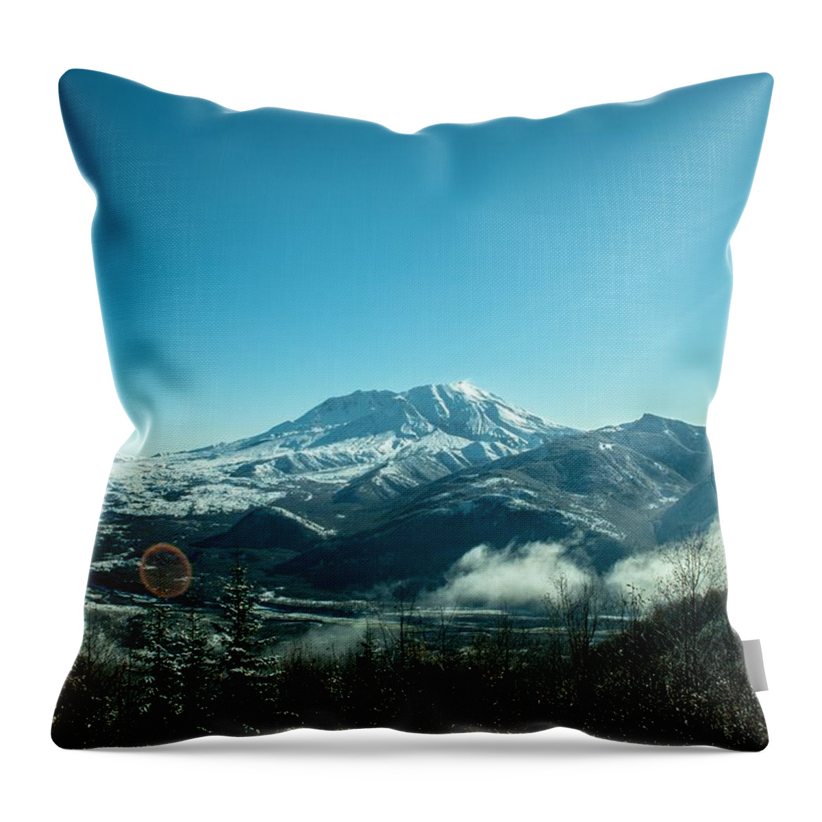 St Helens Throw Pillow featuring the photograph St Helens Big View by Troy Stapek