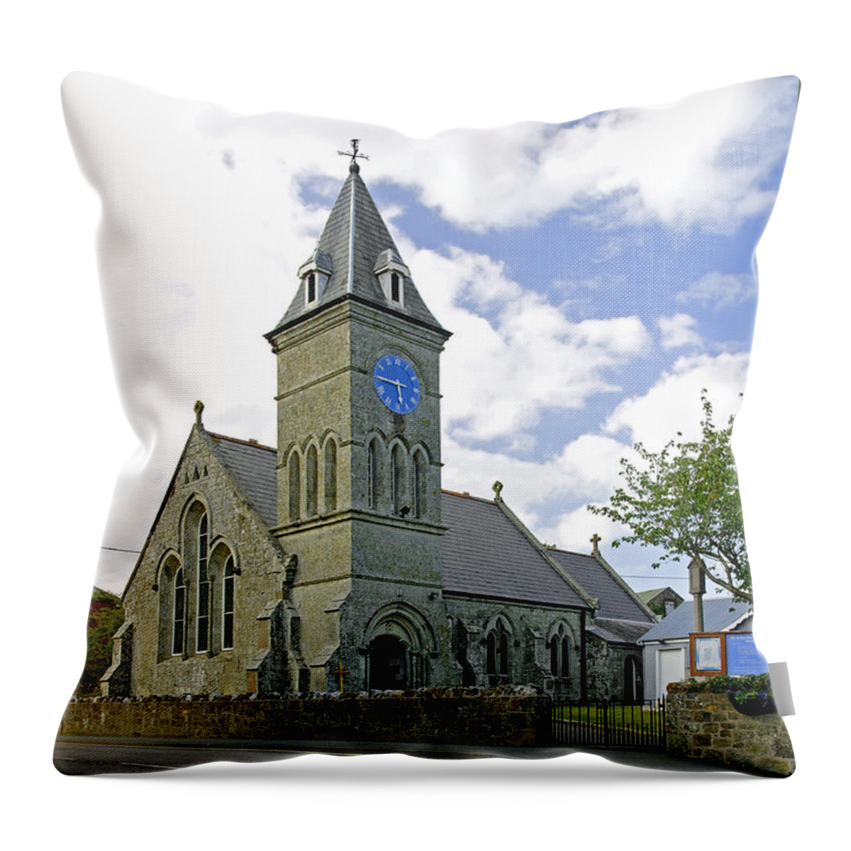 Europe Throw Pillow featuring the photograph St John The Evangelist Church at Wroxall by Rod Johnson