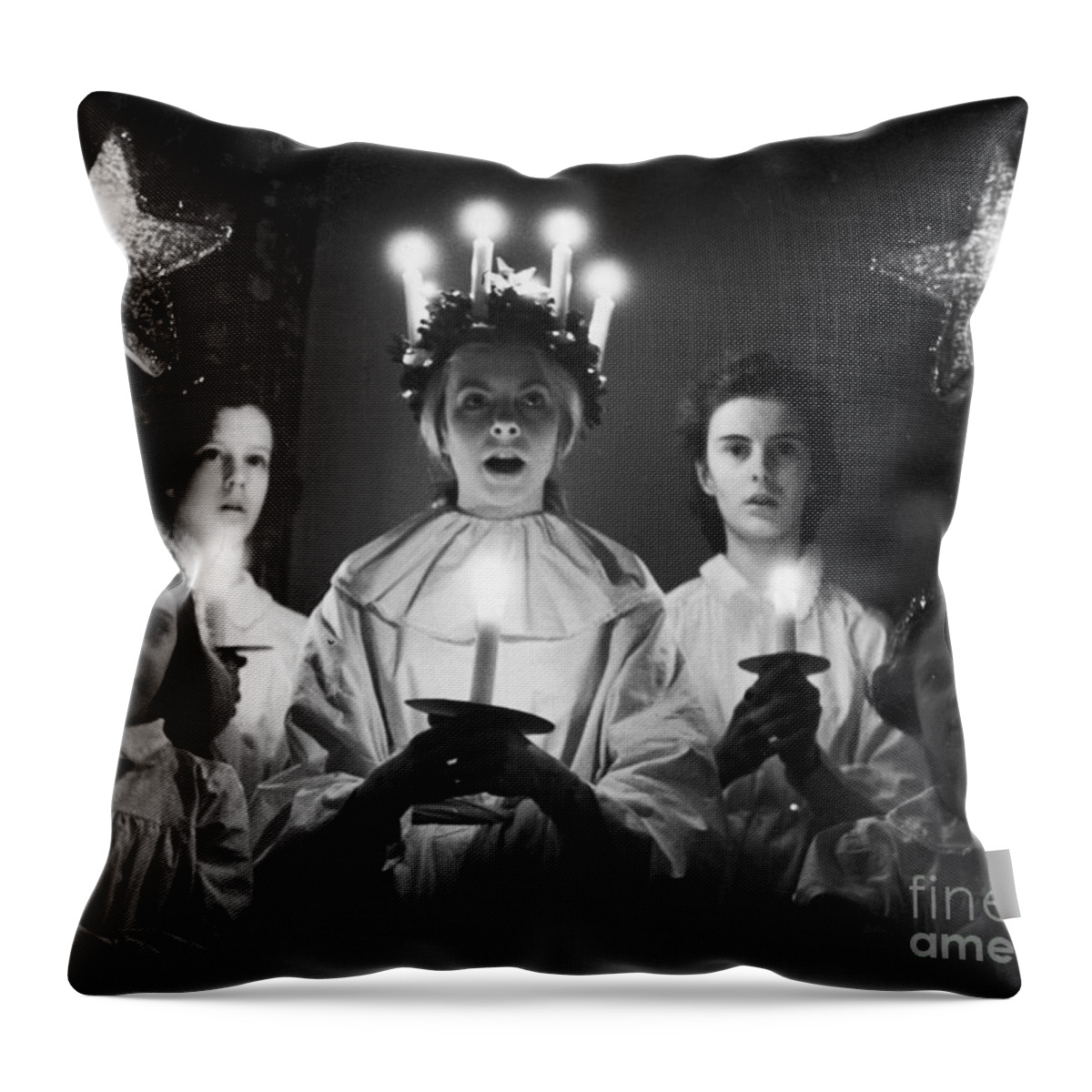 20th Century Throw Pillow featuring the painting St. Lucia Day by Granger