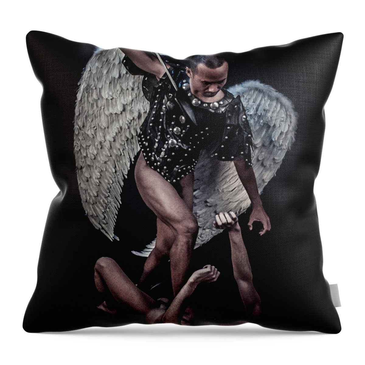 Male Throw Pillow featuring the photograph Cast Down by Rick Saint