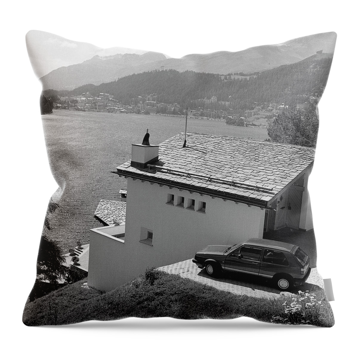 St Moritz Throw Pillow featuring the photograph St Moritz by Jim Mathis