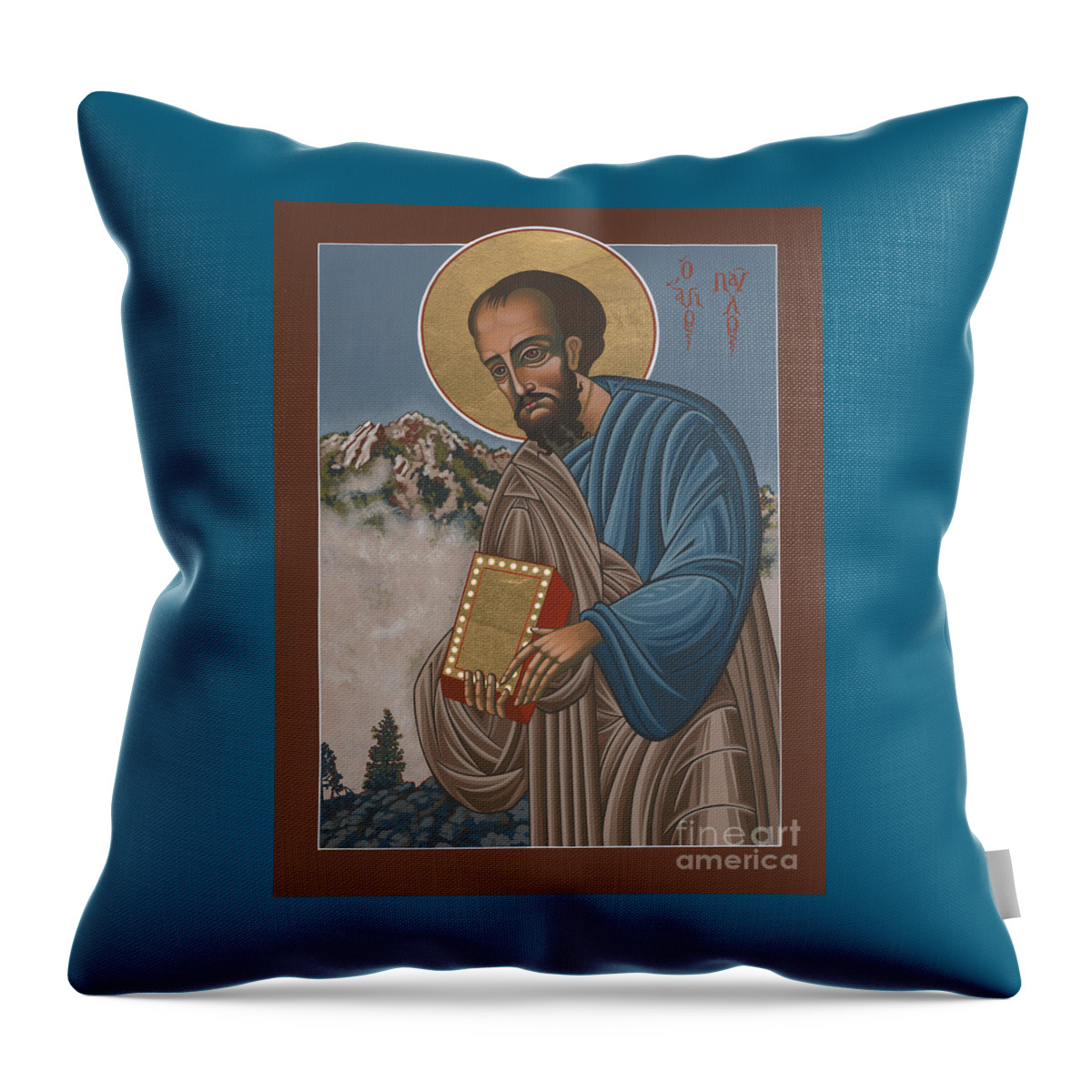 St Paul The Apostle Throw Pillow featuring the painting St Paul the Apostle 196 by William Hart McNichols