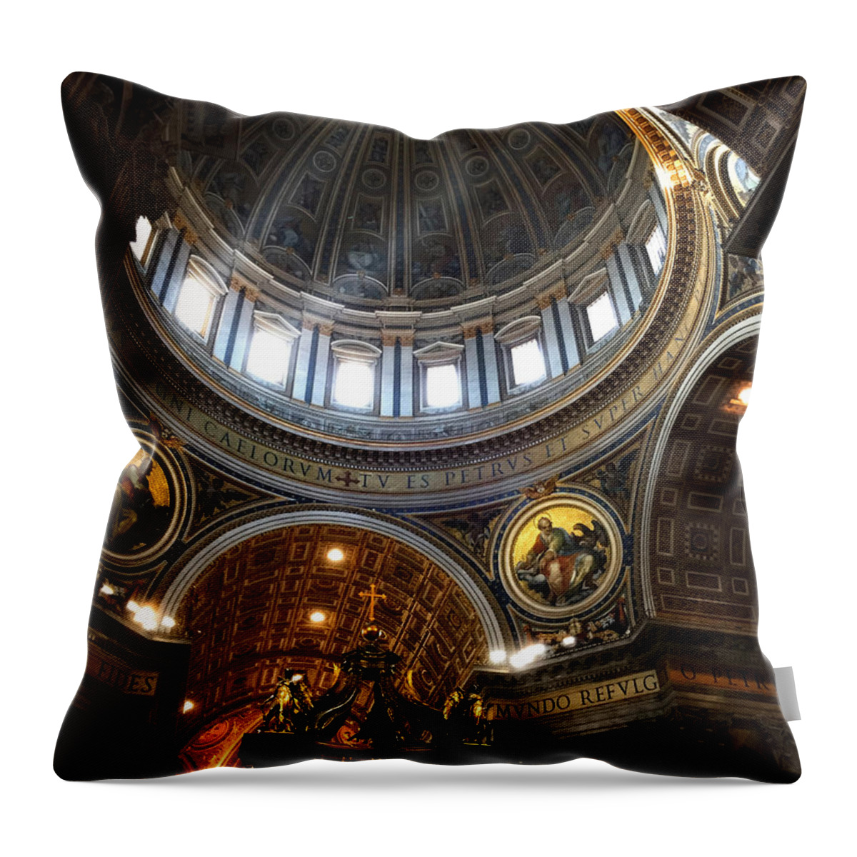 St Peters Throw Pillow featuring the photograph St Peter's Basilia by HD Connelly