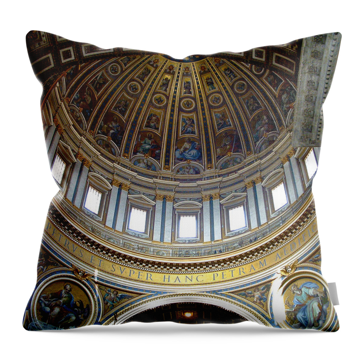 Vatican Throw Pillow featuring the photograph St. Peters Basilica Dome by Roger Passman