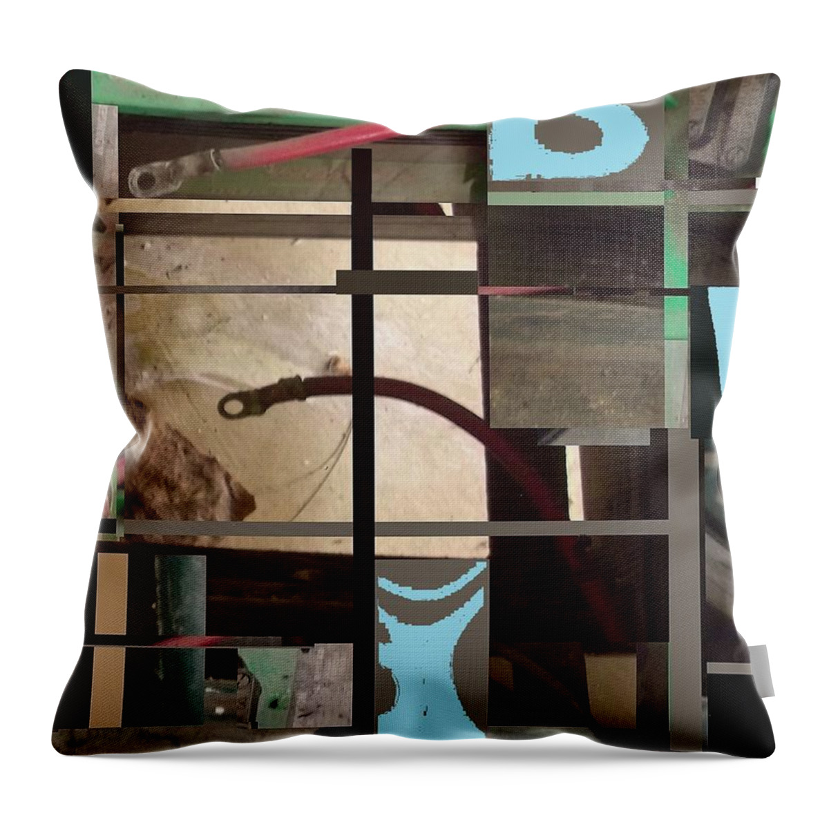 Proscenium Play Scene Throw Pillow featuring the mixed media Stage by Andrew Drozdowicz