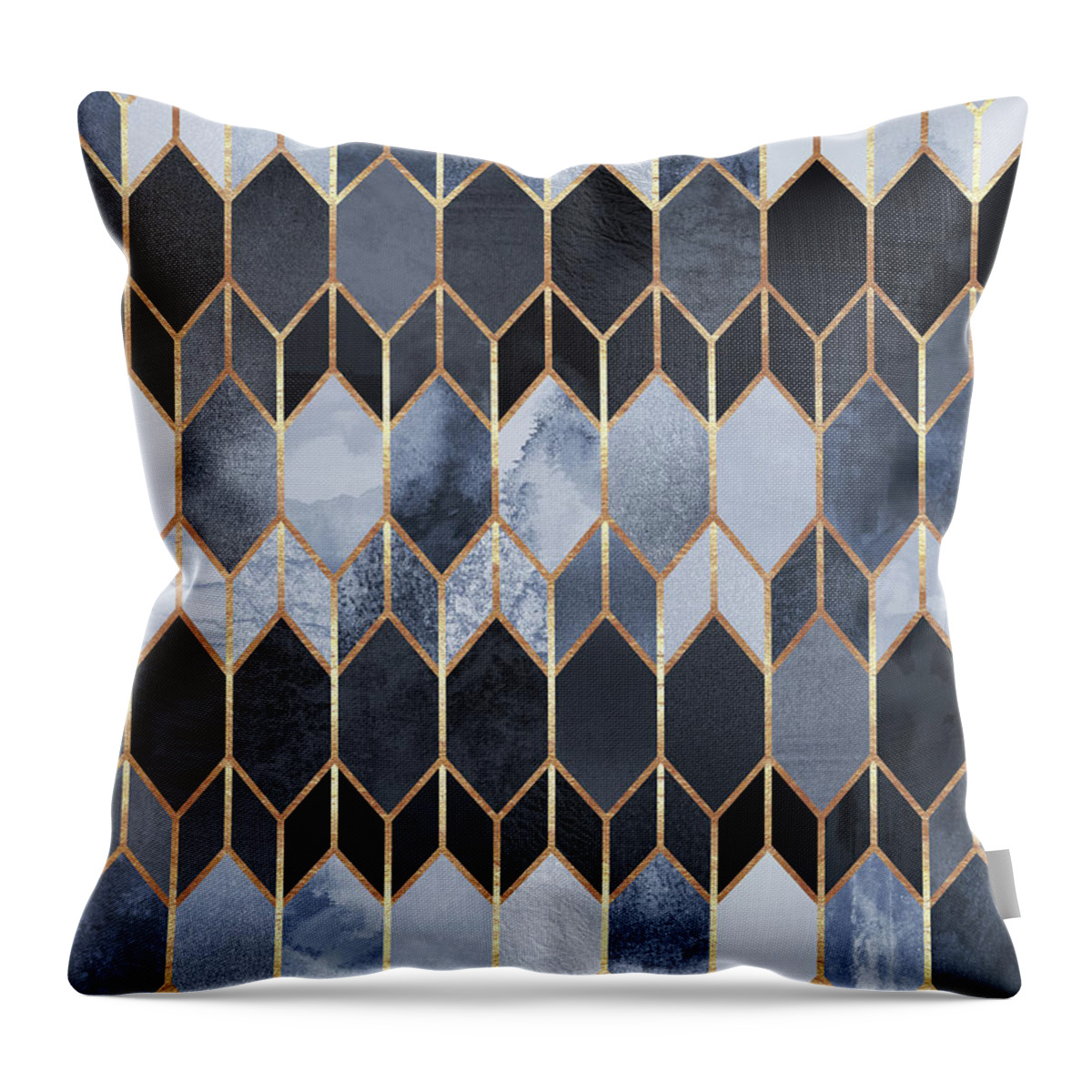 Graphic Throw Pillow featuring the digital art Stained Glass 4 by Elisabeth Fredriksson