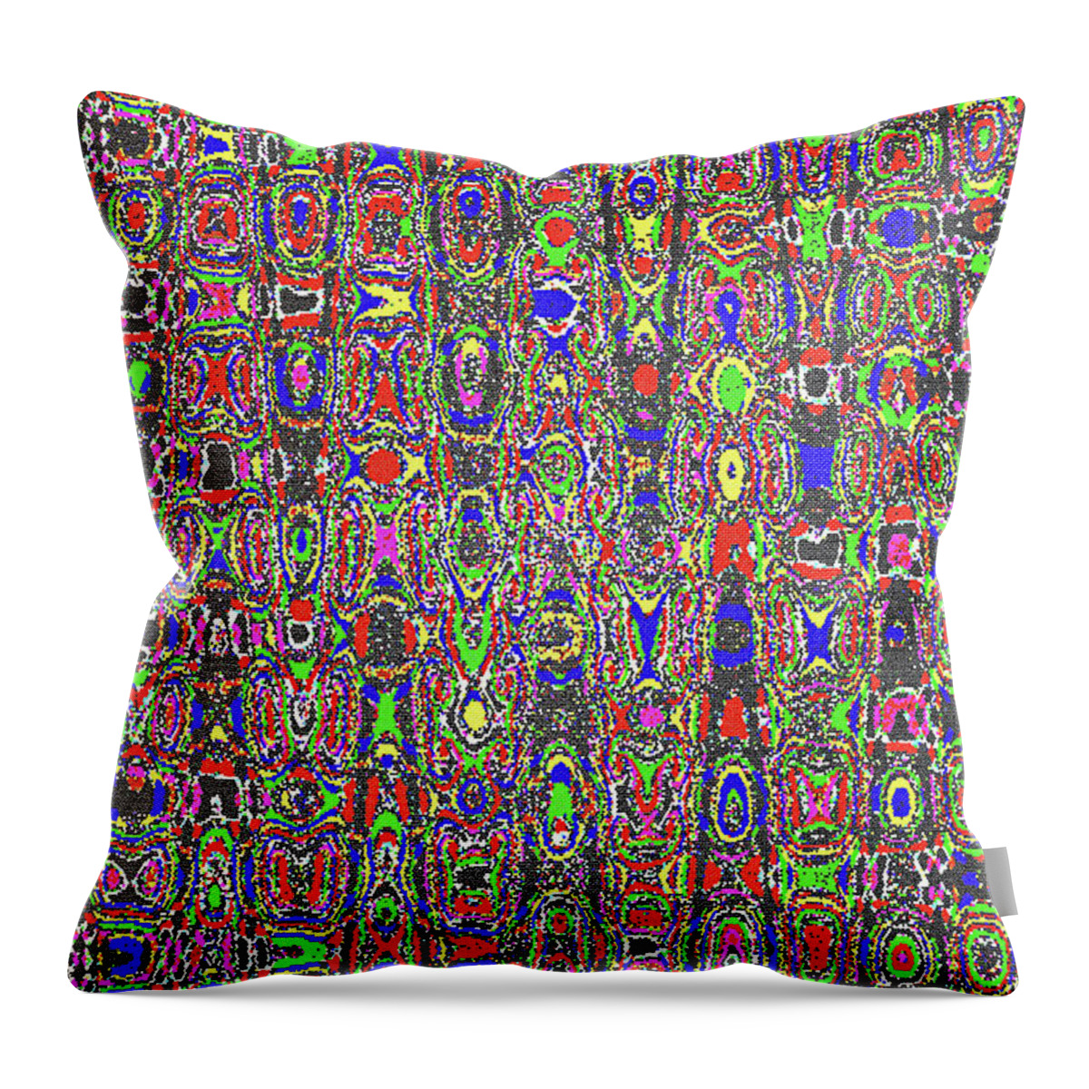 Color Play On Butternut Squash Abstract Throw Pillow featuring the digital art Stained Glass Digital by Tom Janca