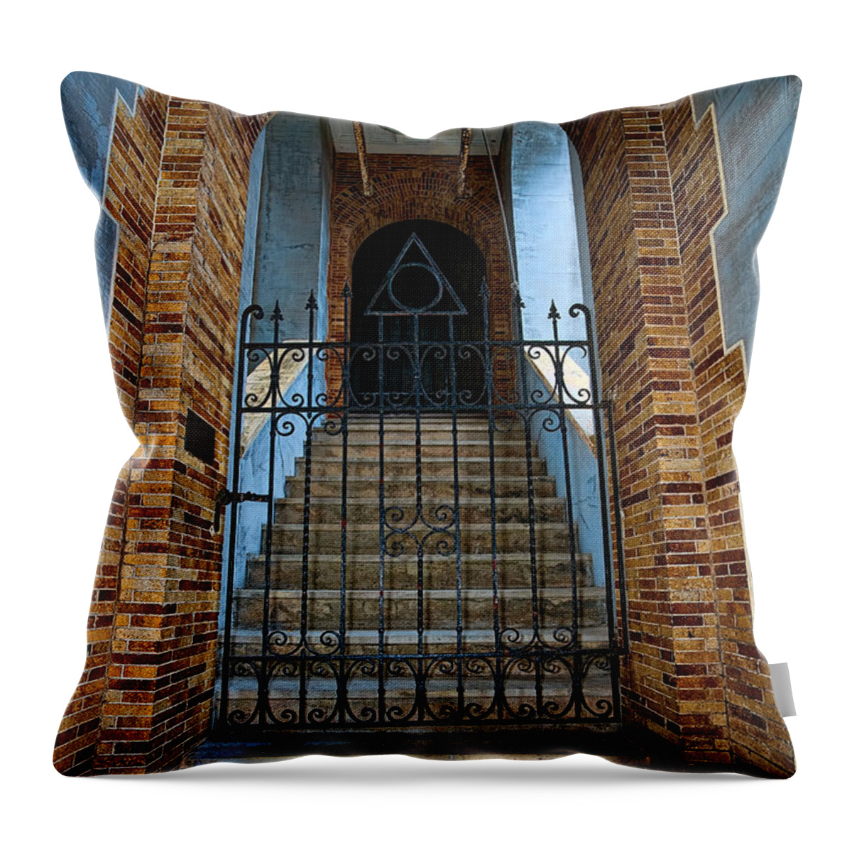 Architecture Throw Pillow featuring the photograph Stairs Beyond by Christopher Holmes
